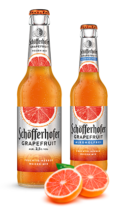 Flaschen Schöfferhofer Weizen-Mix Grapefruit und Grapefruit Alkoholfrei – zur Produktseite